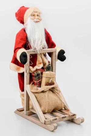 Figurine Père Noël sur traineau Remise